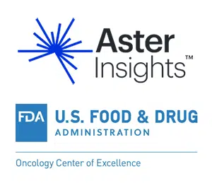 Aster Insights and FDA Oncology Center of Excellence logos